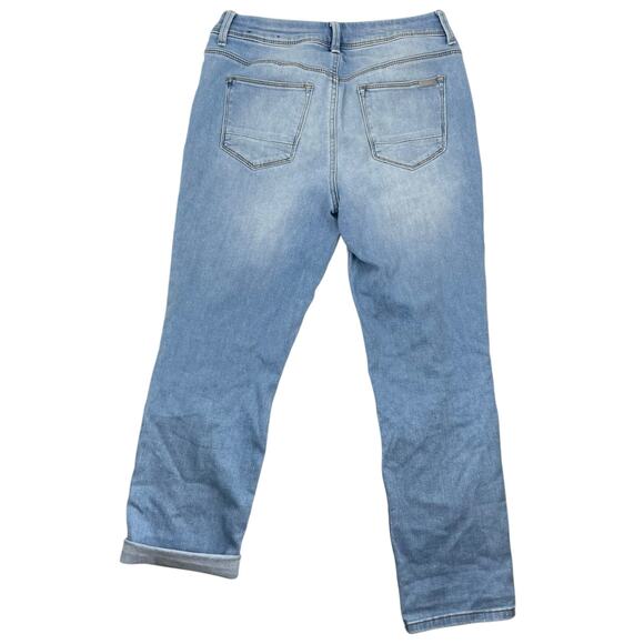 Chico's So Slimming Girlfriend Destructed Crop Jeans Light Wash Size 00 - Picture 6 of 11